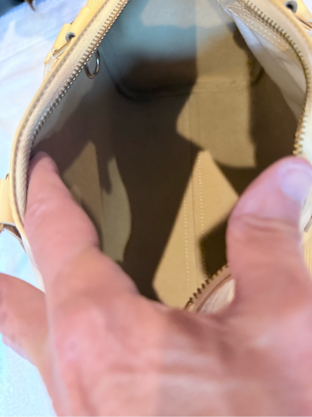 Louis Vuitton Epi Speedy 25 handbag in the color Vanilla - Picture 10 of 16